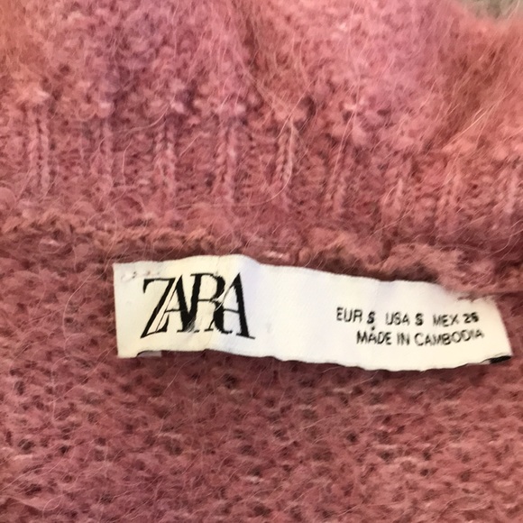 Zara with Ruffles Longsleeves Sweater Pink Size S - Picture 8 of 9